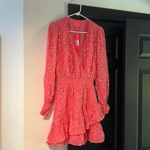 Lilly Pulitzer brand new dress!  Cristina long sleeve dress. Aura pink